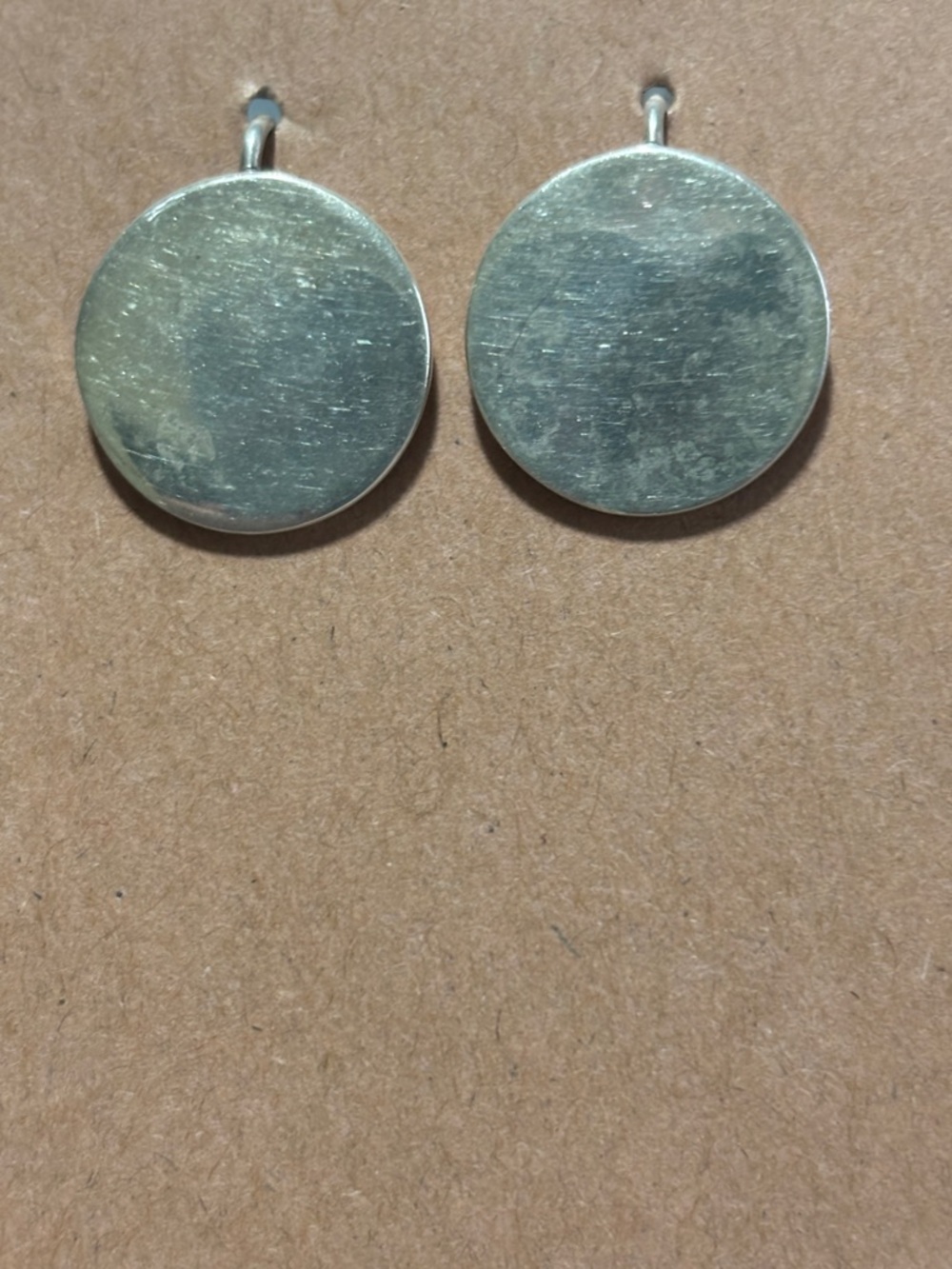 Mexico 925 Sterling Silver Round Disc Earrings